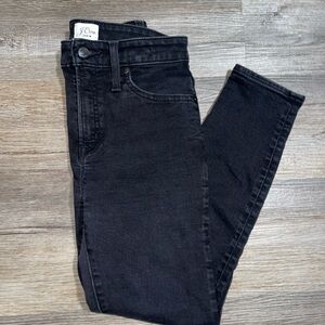 J. Crew Jeans Women's Sz. 27P Black Curvy Toothpick Skinny Stretch Denim Pants
